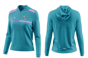 Swatragh - Ladies Q Zip Hoodie - Teal